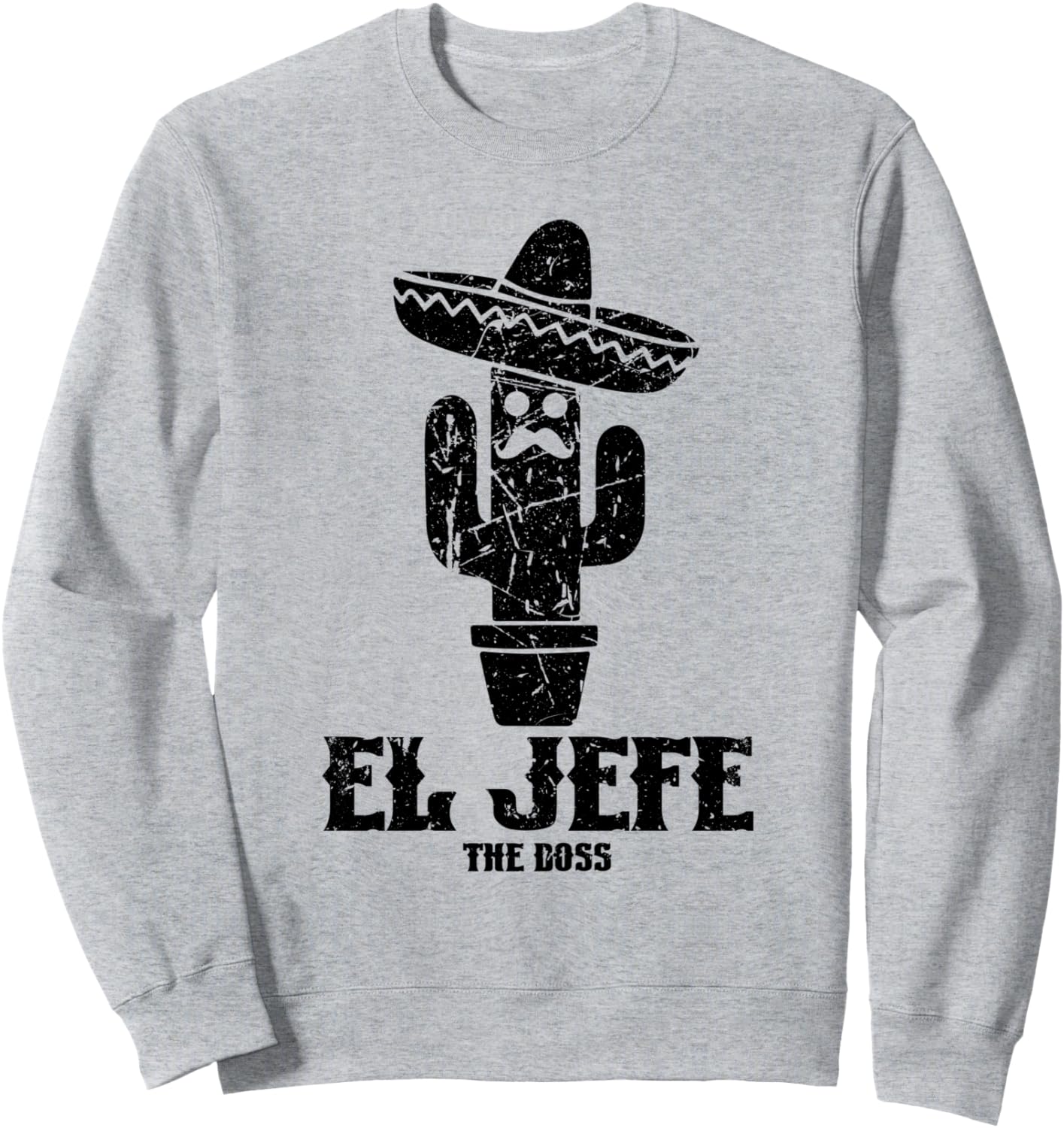 

Толстовка El Jefe The Boss (на испанском) - забавная мексиканская цитата The Boss Funny Shop, серый