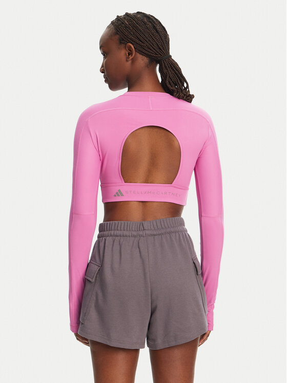 Техническая футболка облегающего кроя Stella McCartney TrueStrength JJ1644 Adidas By Stella Mccartney, розовый — фото 3