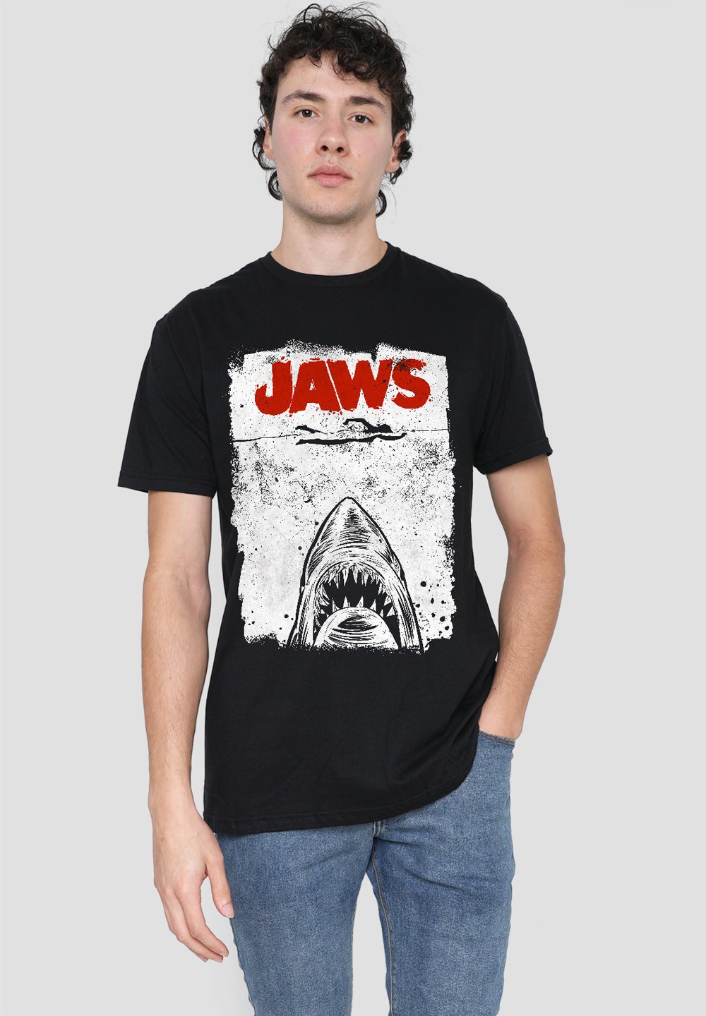 

Футболка с принтом JAWS AMITY ISLAND INK BLOCK Universal Studios, черный