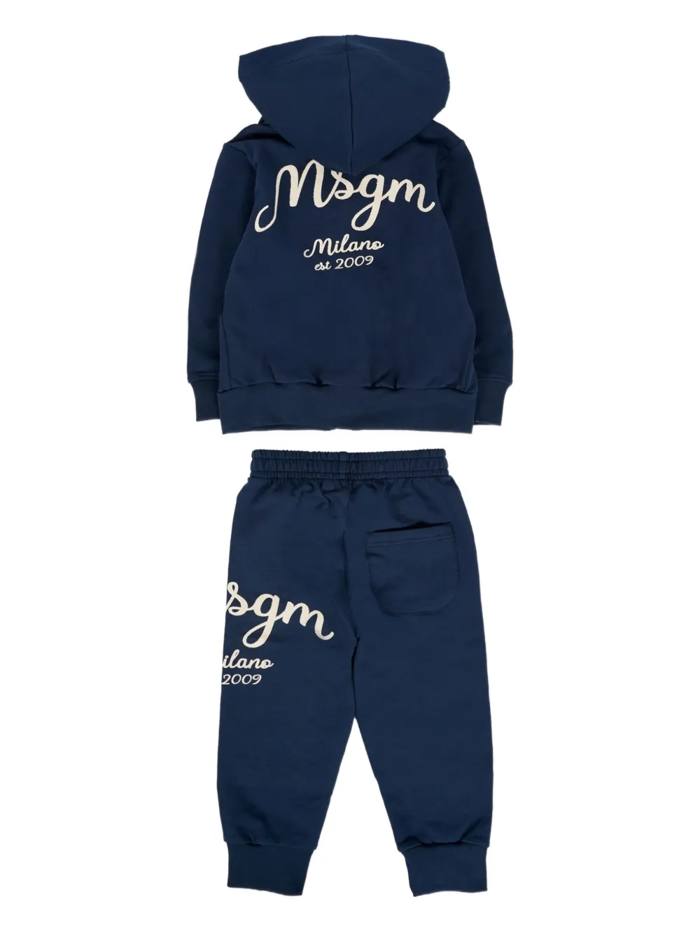 Спортивный костюм с вышитым логотипом MSGM Kids, синий — фото 2