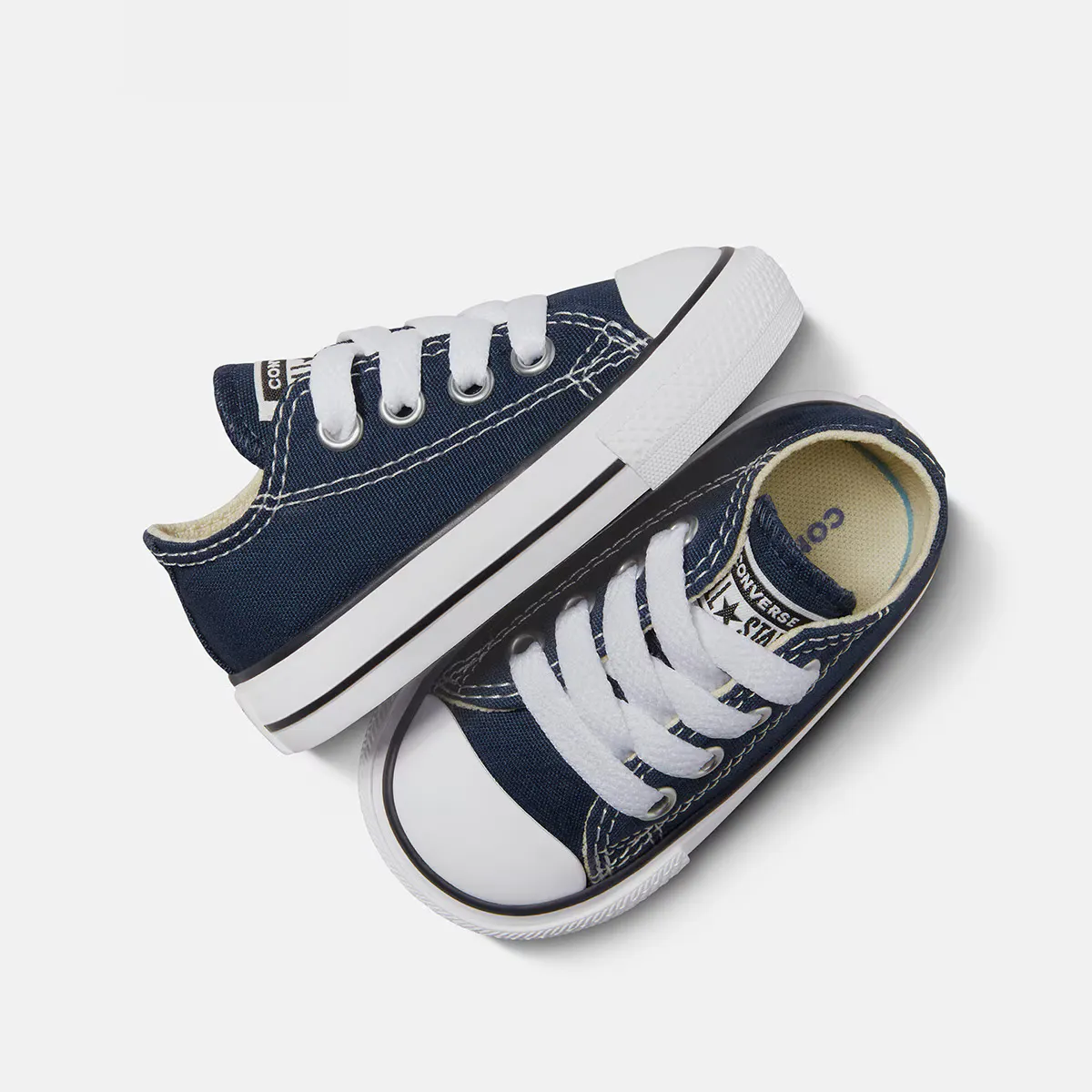 Converse Chuck Taylor All Star Low Canvas повседневные кеды для малышей/малышей, темно-синий — фото 3