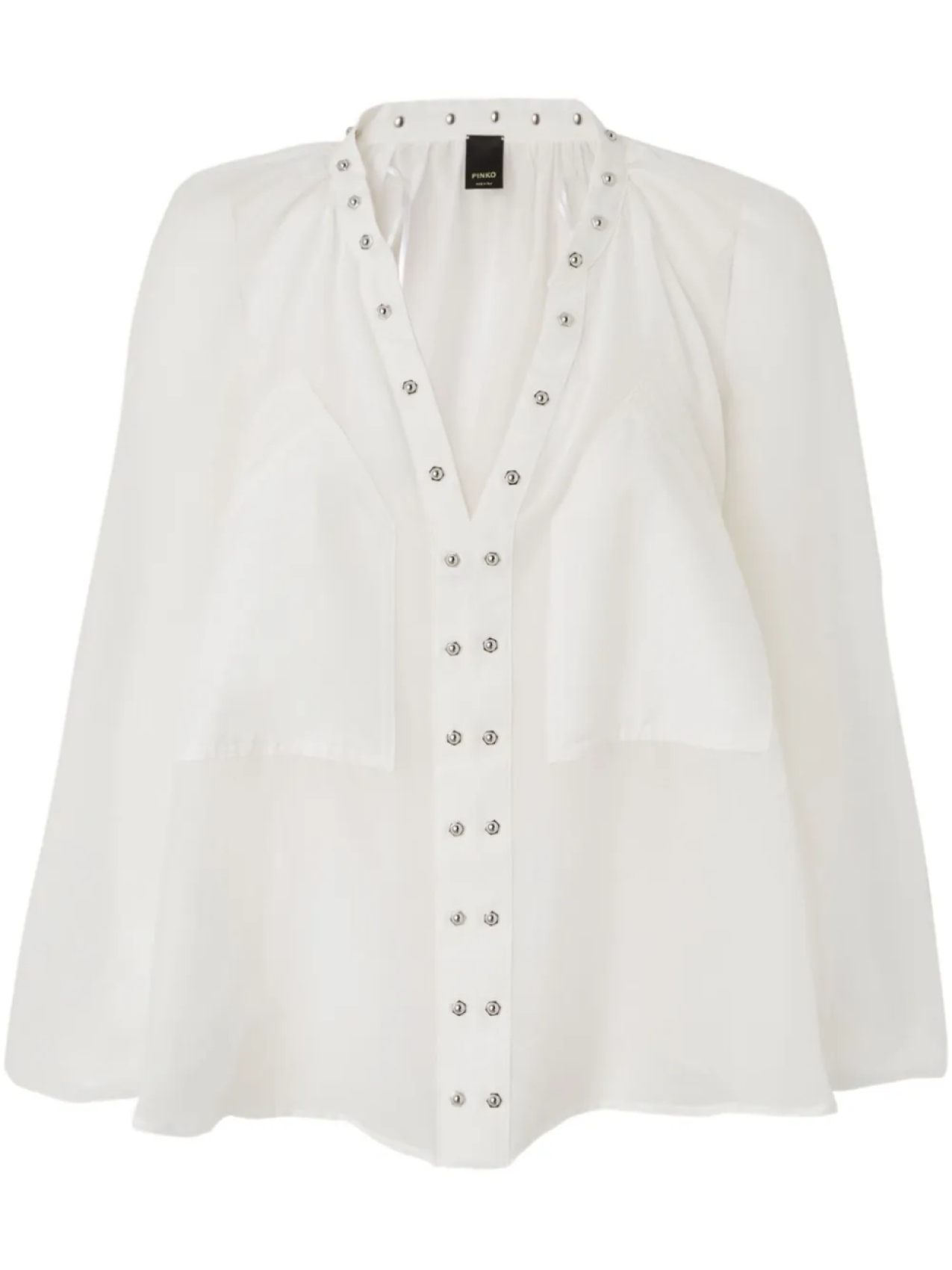 

PINKO блузка с заклепками, белый