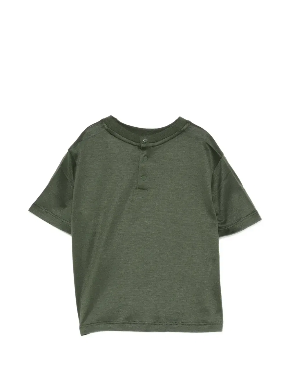 Футболка с короткими рукавами и карманом Emporio Armani Kids, зеленый — фото 2