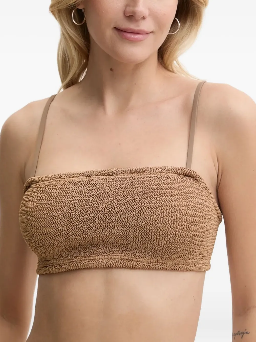 

Бикини с высокой талией из сирсакера PARAMIDONNA, нейтральный