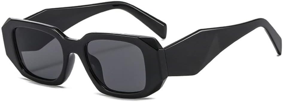 

Модные маленькие прямоугольные женские солнцезащитные очки в стиле ретро с широкими дужками, солнцезащитные очки UV400 для мужчин, фиолетовые солнцезащитные очки generic, Black Gray