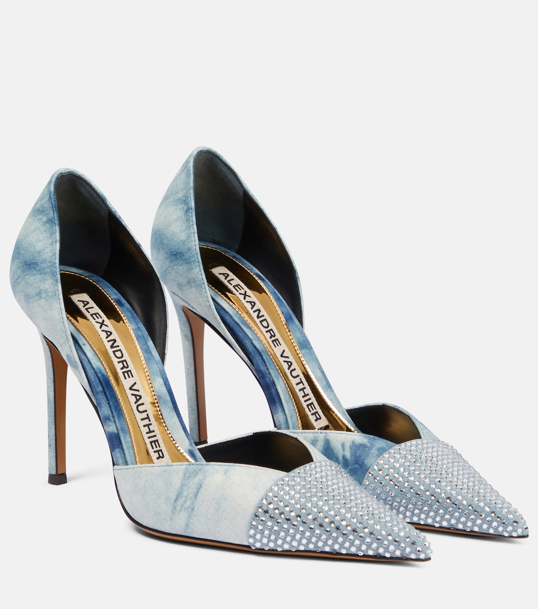 Туфли из денима с отделкой в стиле тай-дай Alexandre Vauthier, Sky Pattern