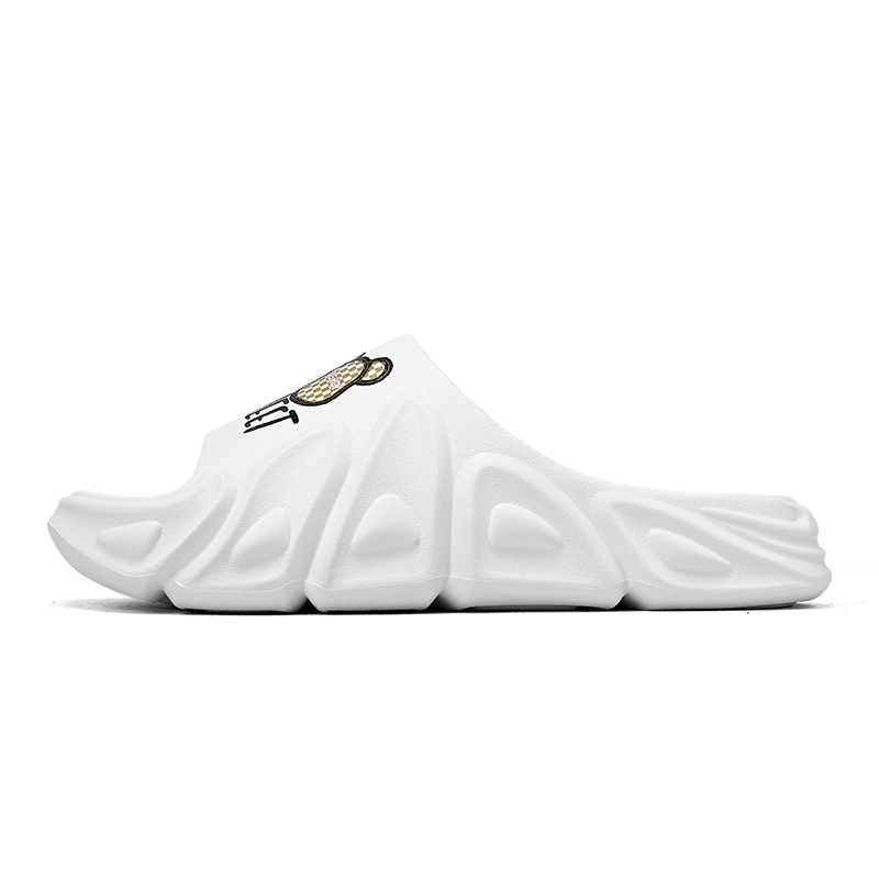 

Резиновые тапочки-слайды мужские LONGYING, White