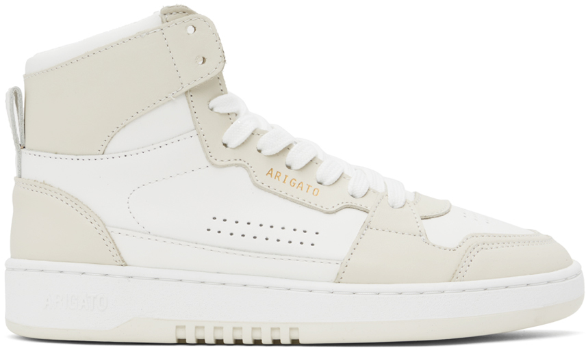 Высокие кеды Dice Off-White & Beige Axel Arigato
