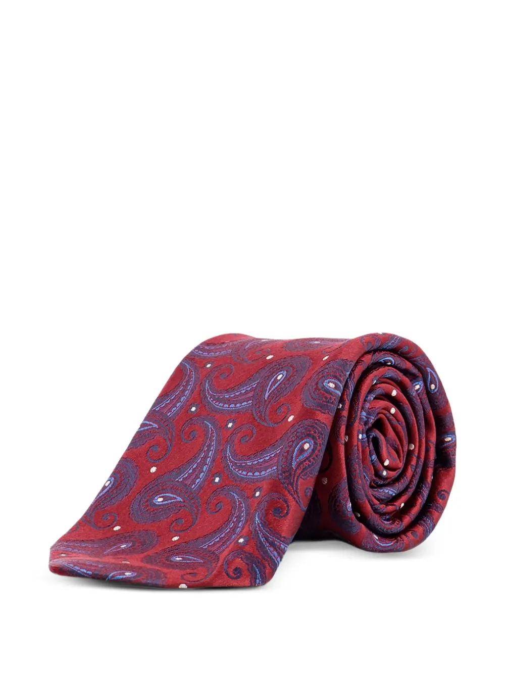 

Галстук с узором «пейсли» Kiton, красный