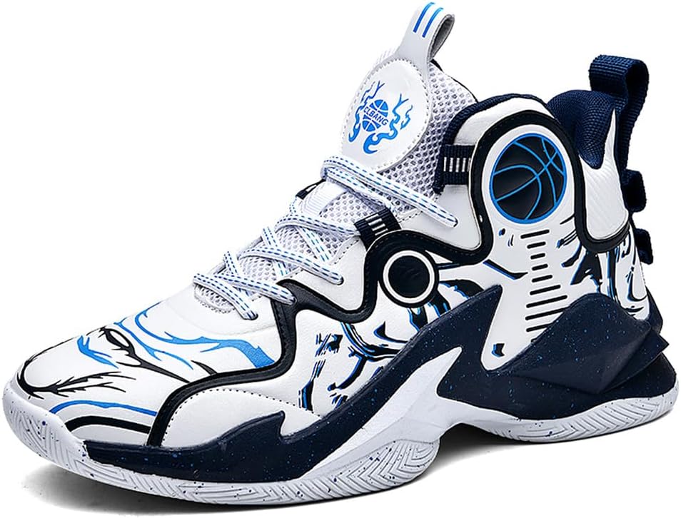

Кроссовки для баскетбола MAUGELY унисекс, легкие, удобные, с противоскользящей подошвой, для улицы, модные тренировочные кроссовки, синий