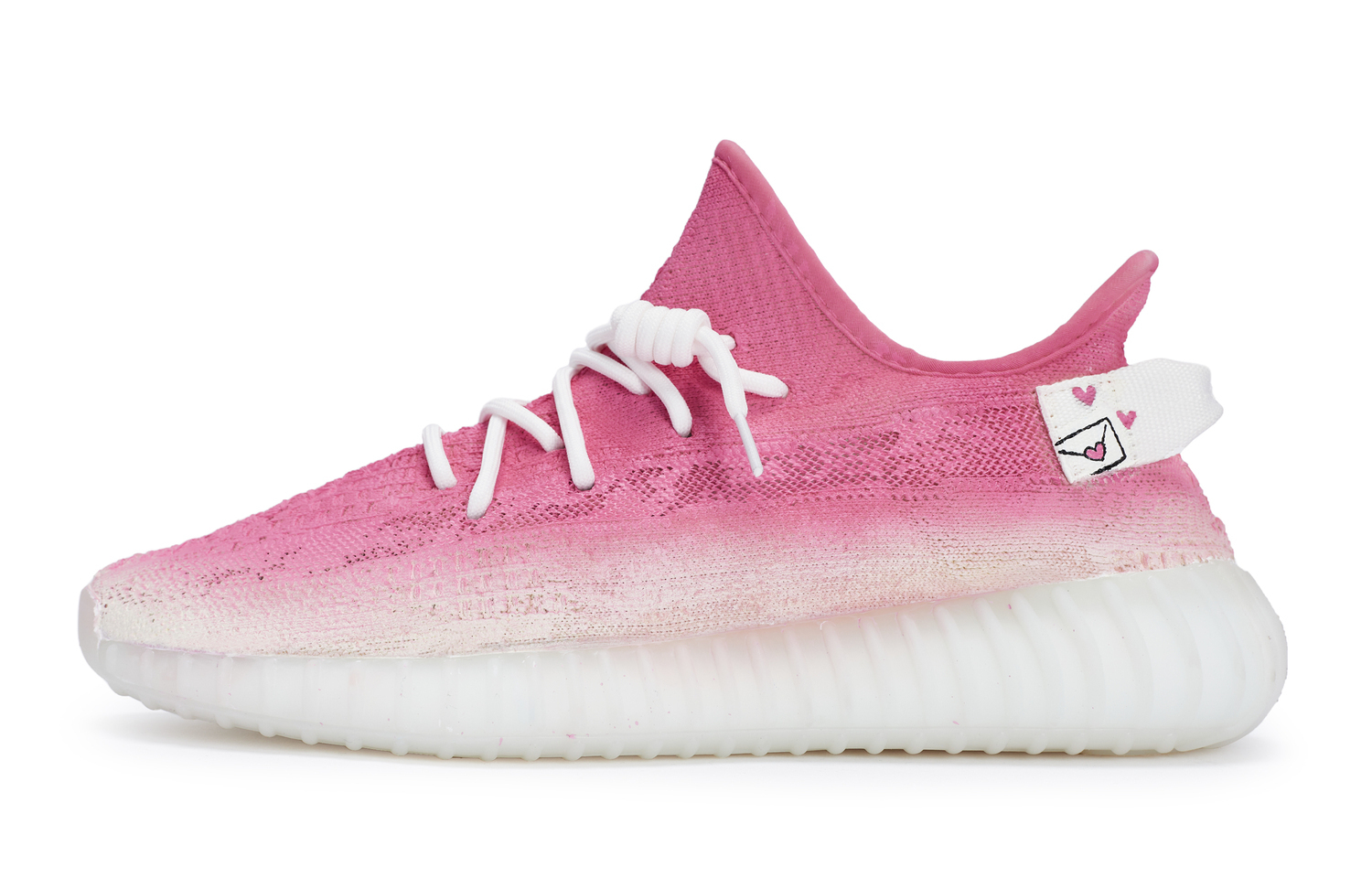 Adidas Originals Yeezy Boost 350 V2 повседневные кроссовки унисекс низкие бело-розовые, цвет White Pink — фото 4