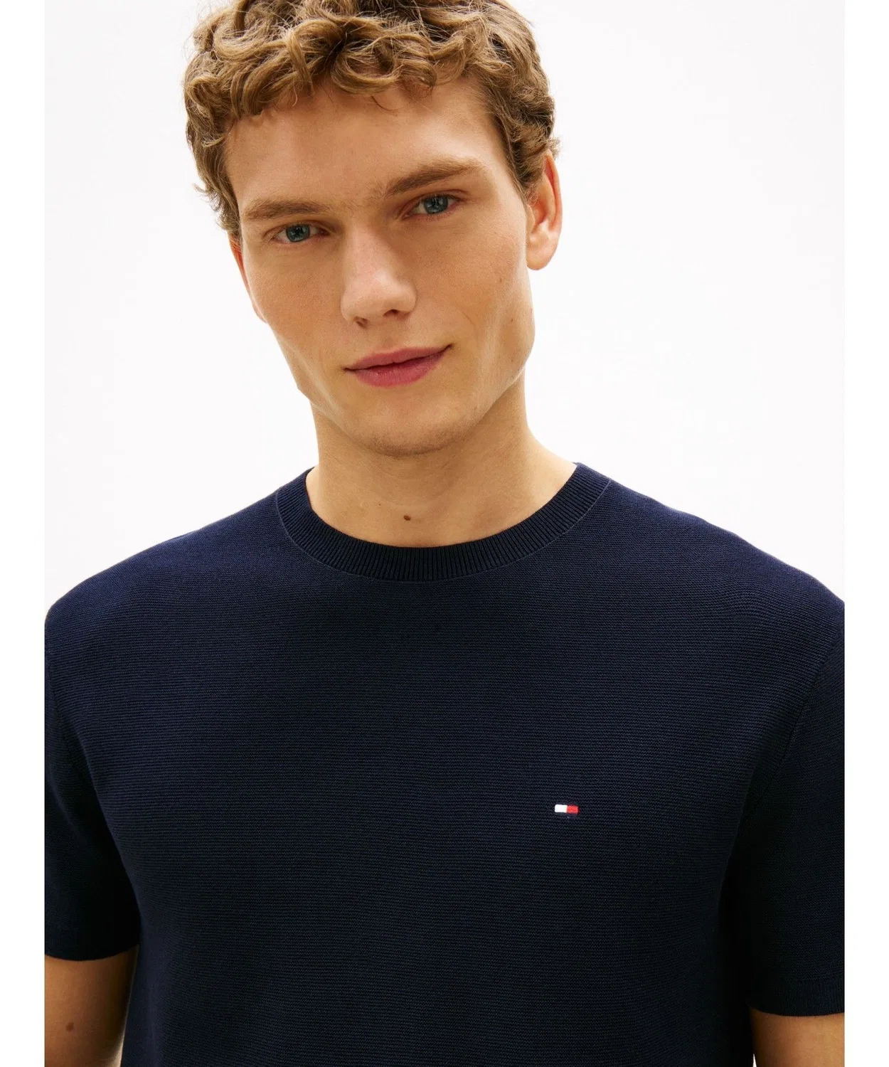 Кругловязаный джемпер Tommy Hilfiger Cool Touch из хлопка, белый — фото 2