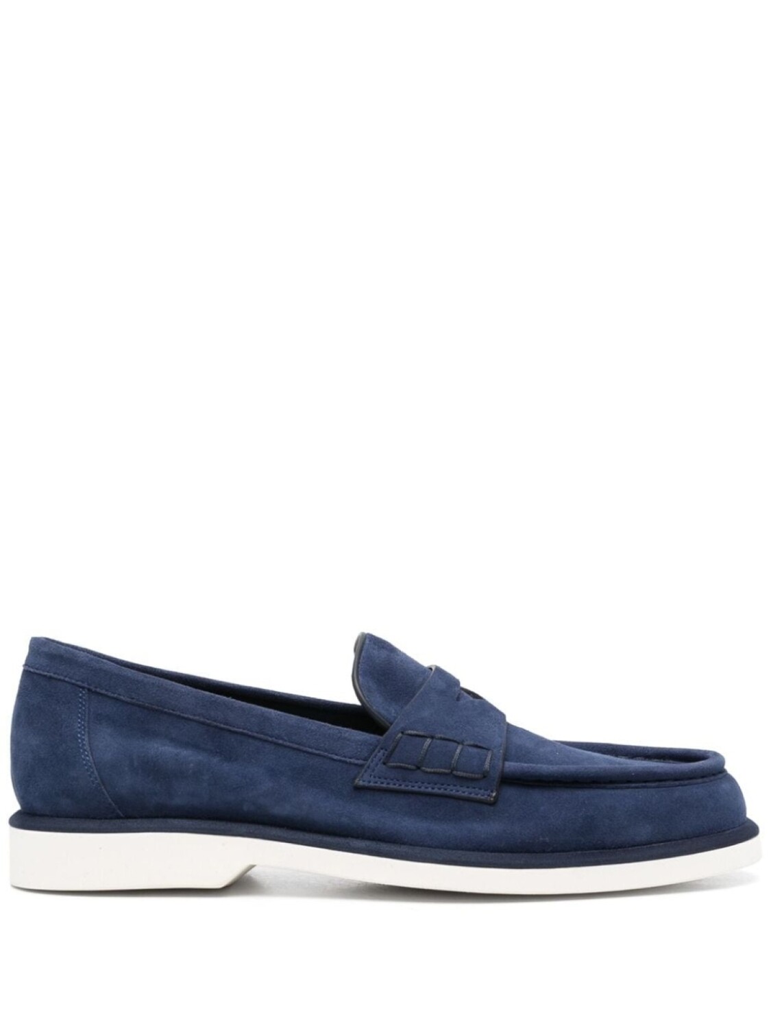 

Santoni лоферы с миндалевидным носком, синий