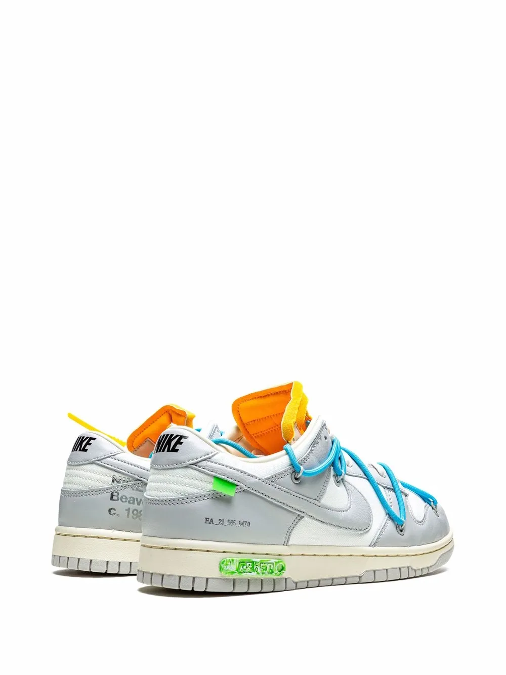 Кроссовки Dunk Low из коллаборации с Off-White Nike X Off-White, серый — фото 3