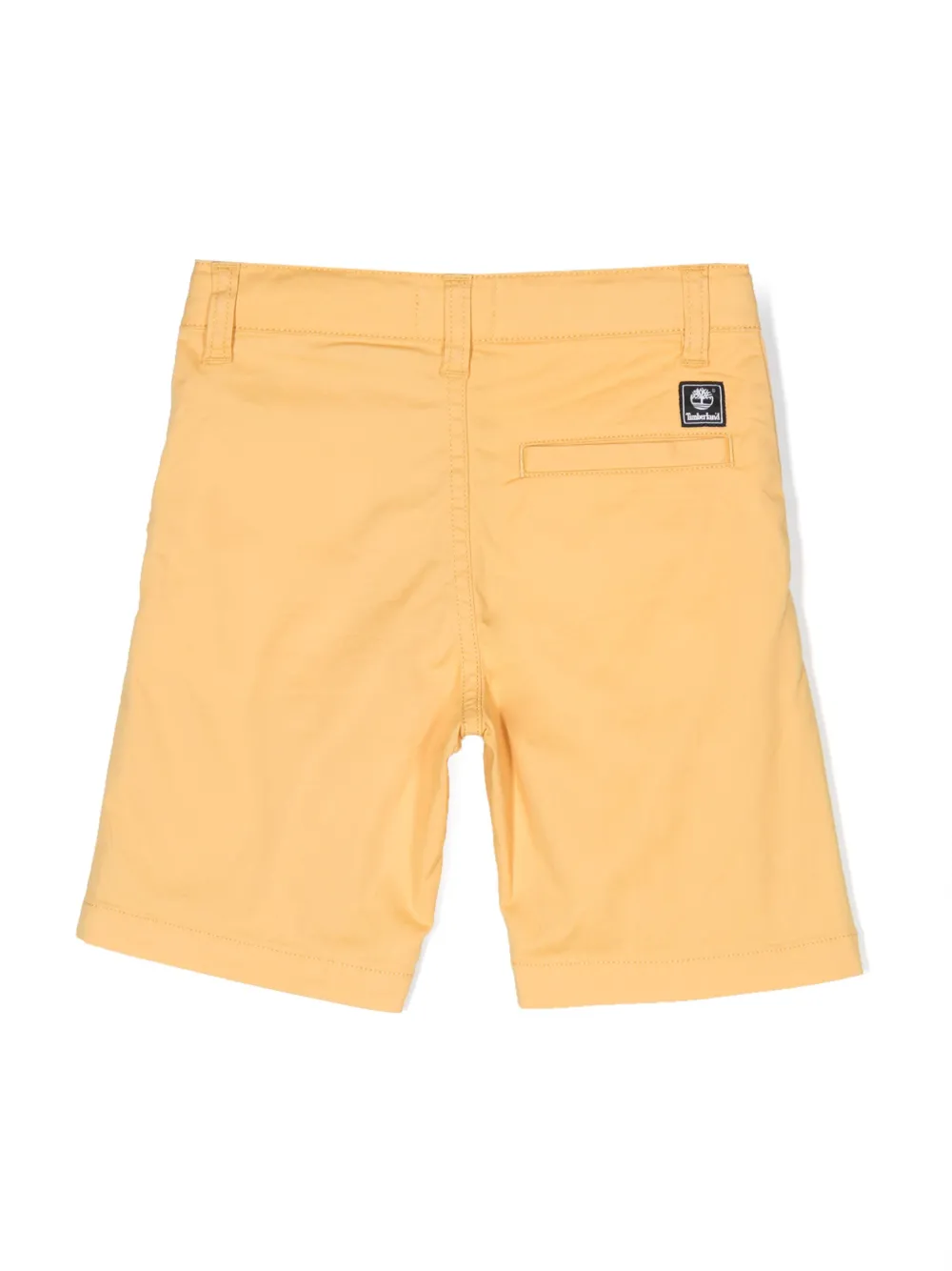 Габардиновые шорты с логотипом Timberland Kids, желтый — фото 2