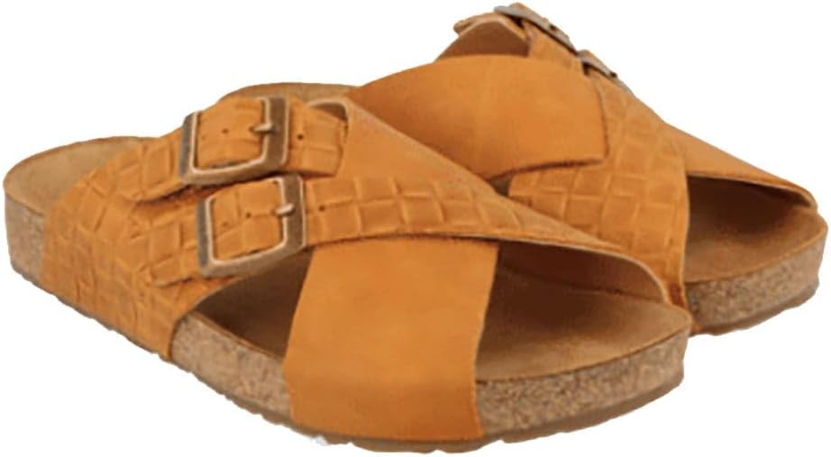 

Сандалии HAFLINGER Amiga Elegant из кожи с резиновой подошвой и стелькой из пробки и латекса, унисекс, Cognac