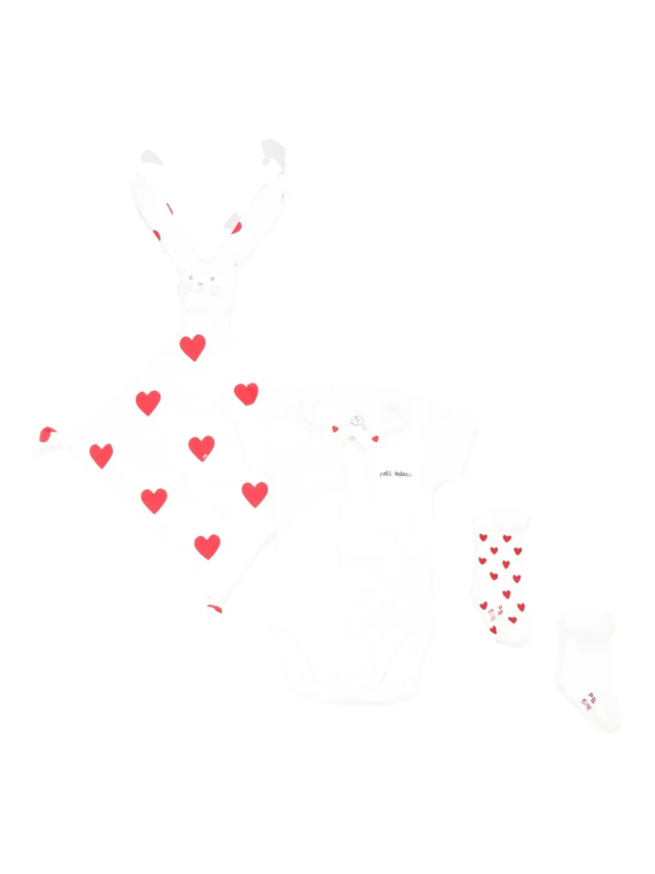 

Боди Petit Bateau из органического хлопка (набор из трех), белый