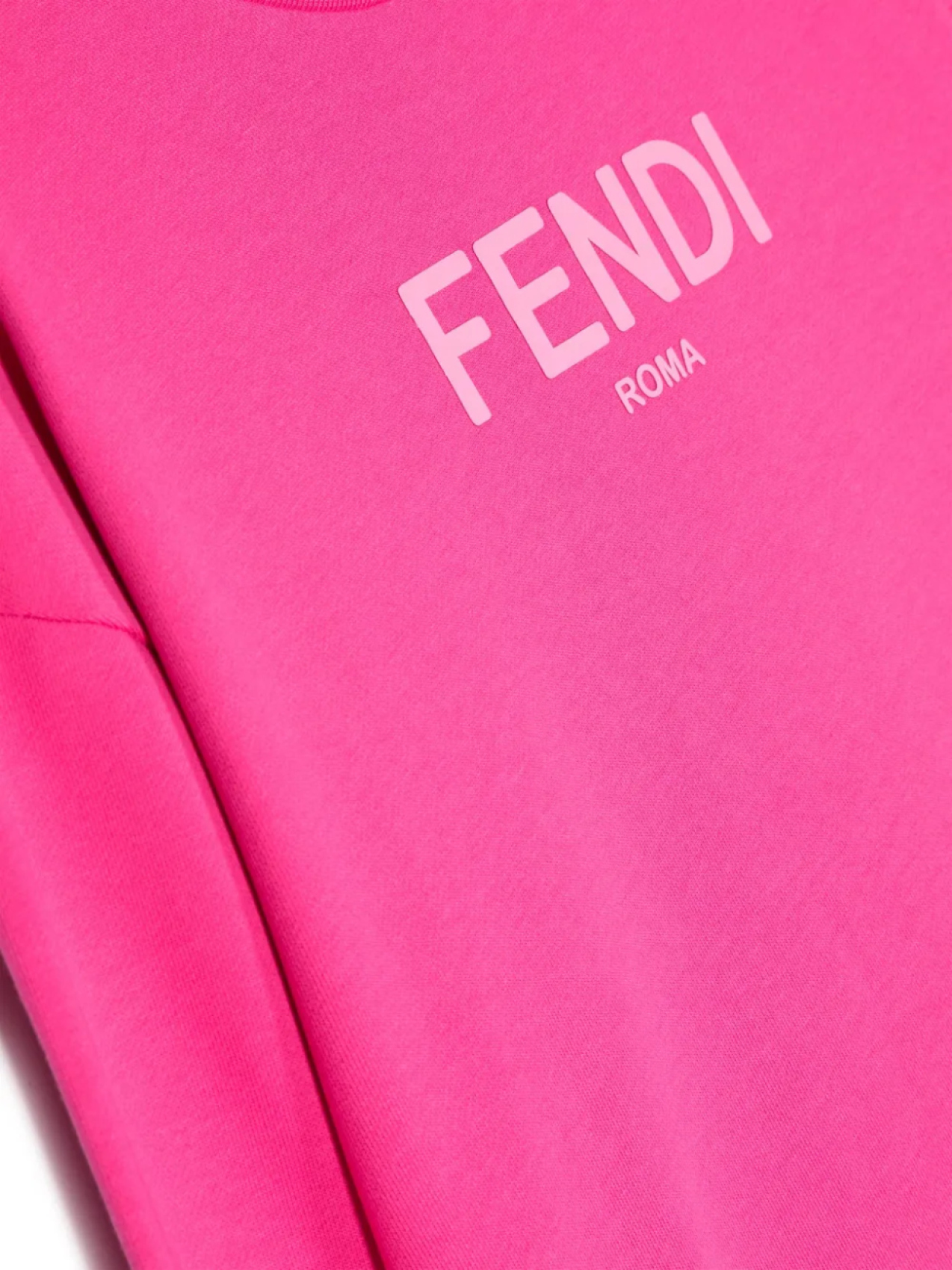 Толстовка с логотипом Fendi Kids, розовый — фото 3
