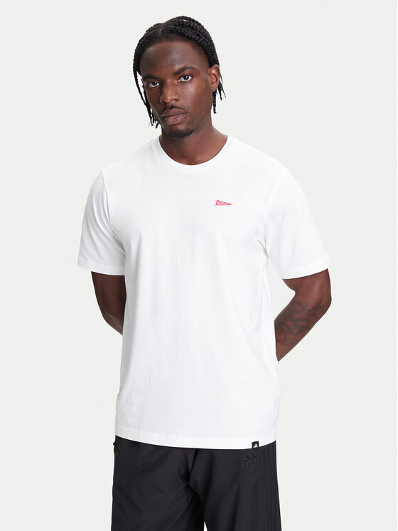 

Футболка обычного кроя Pennant Trim Graphic JL9226 Adidas, белый