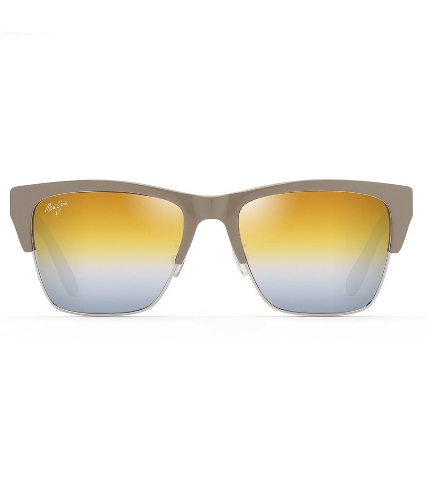 

Солнцезащитные очки Maui Jim Perico PolarizedPlus2 квадратные 56 мм, серебро