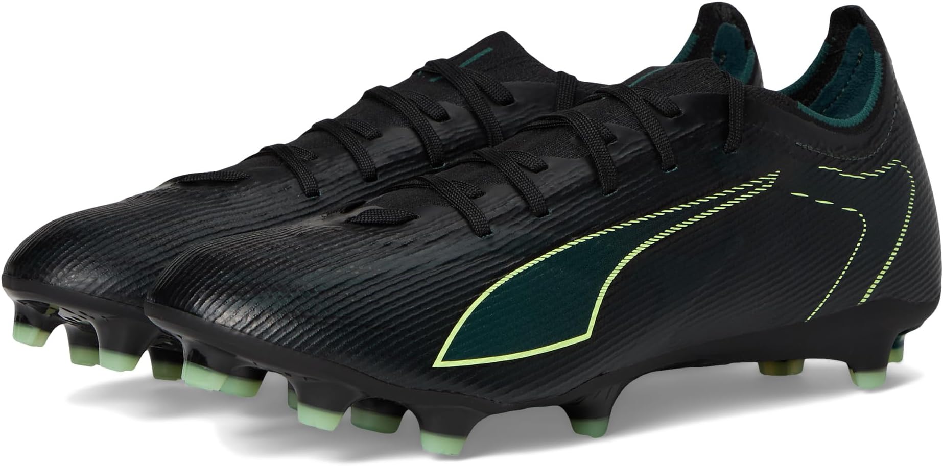 

Кроссовки PUMA Ultra 6 Match Firm, Artificial Ground Soccer Cleats, цвет Black/Fizzy Light/Green Terrain