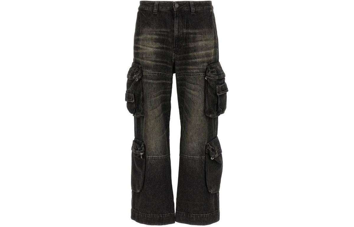 

Джинсы-карго из денима DIESEL, черный