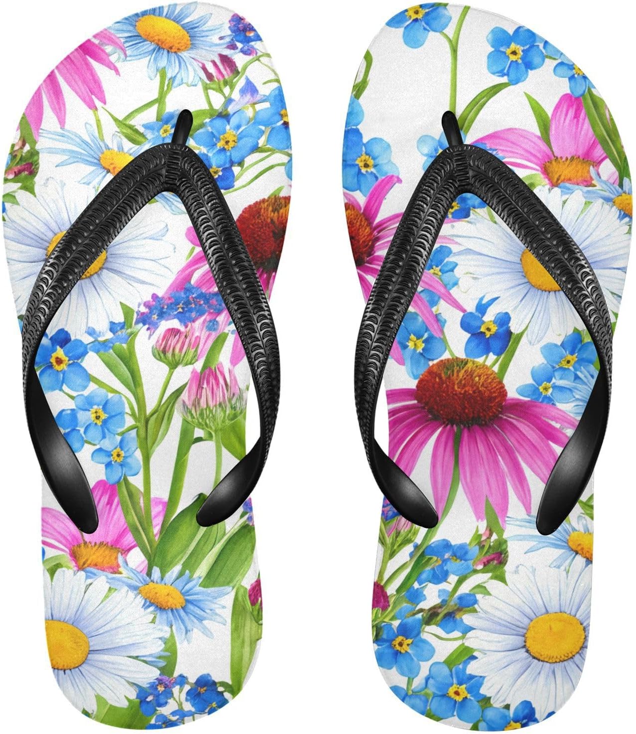 

Женские и мужские пляжные шлепанцы с белыми цветами равноконечника, резиновые, противоскользящие, летние тапочки для прогулок Sinestour