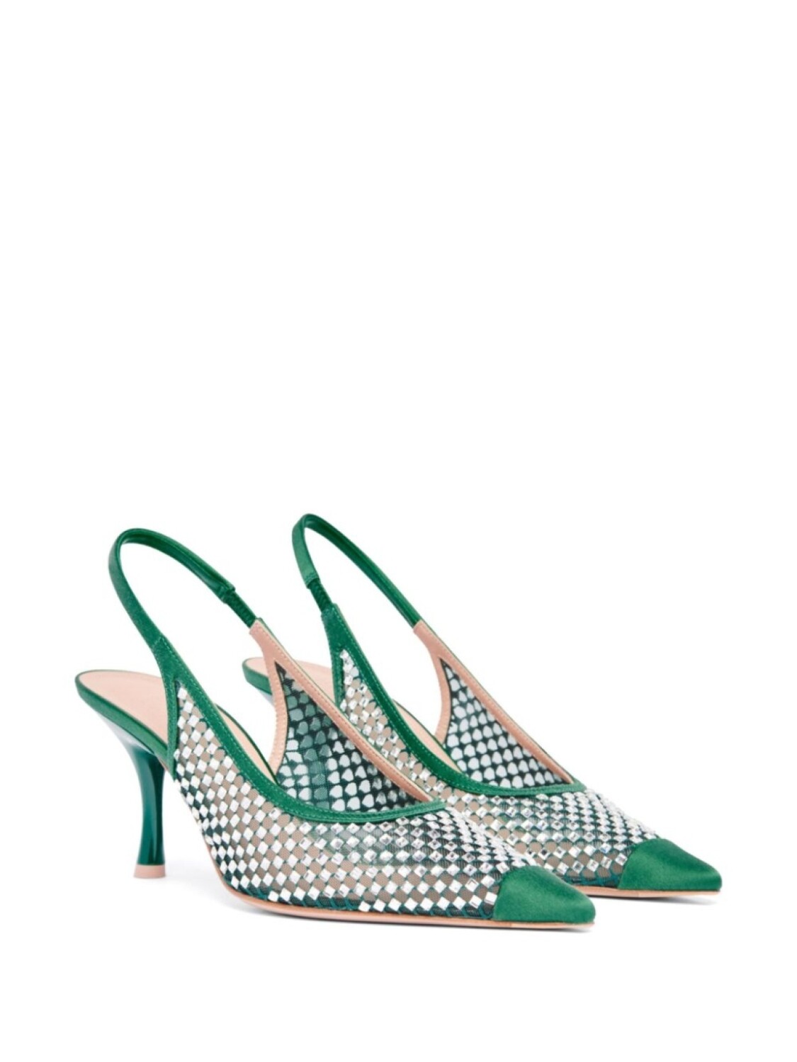 Malone Souliers туфли Vesper 70 с кристаллами, зеленый — фото 2
