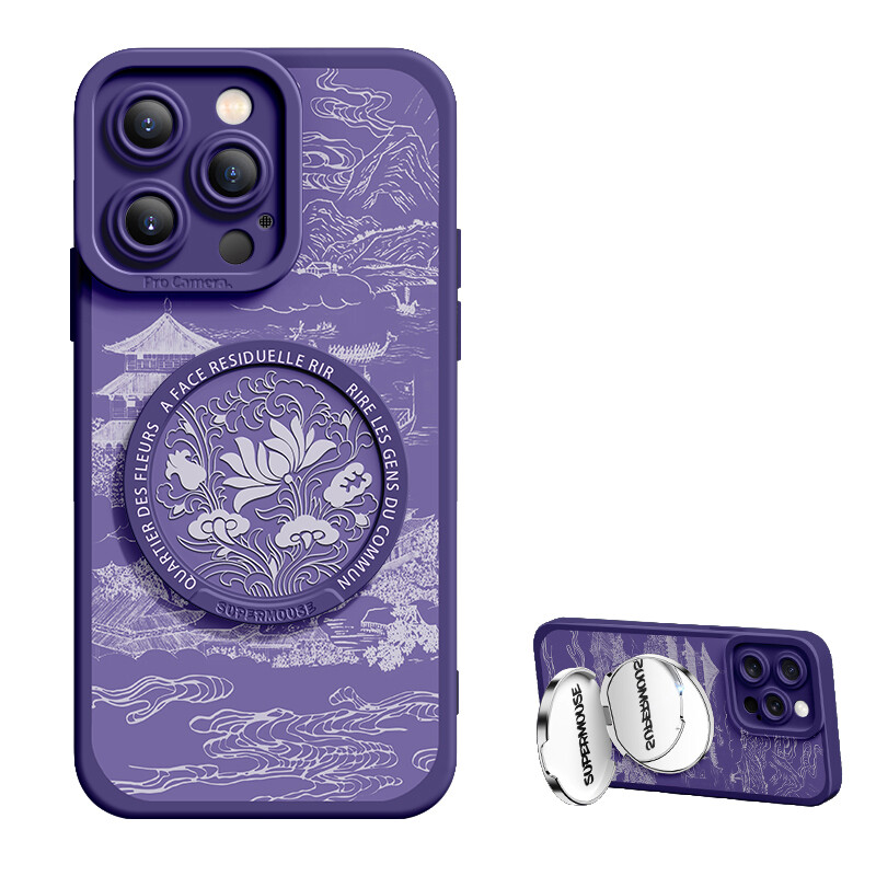 

Super Mouse Чехол для телефона, Dark purple landscape pavilions