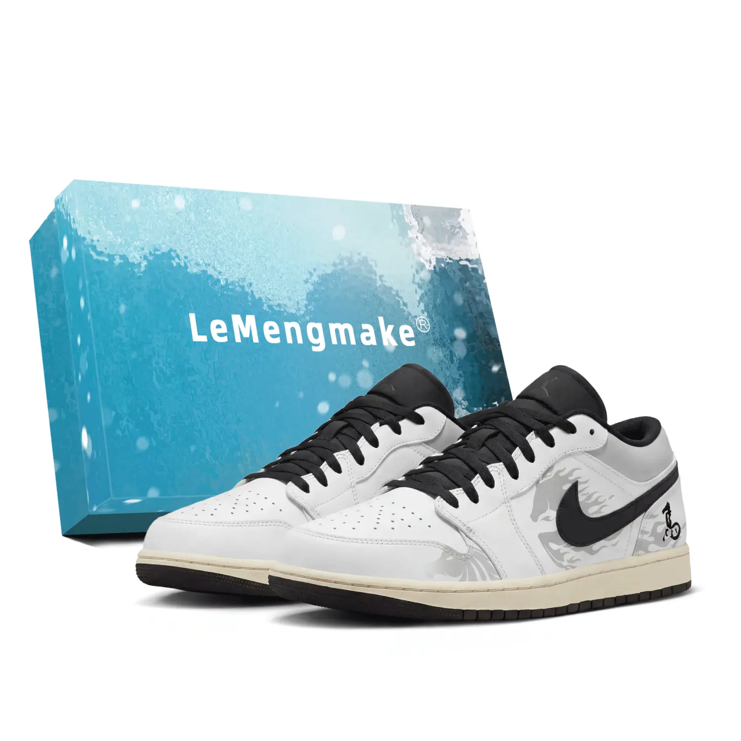 

Jordan Кроссовки Air 1 Lemon Joy Cushioning, износостойкие низкие винтажные баскетбольные, унисекс Black Gray