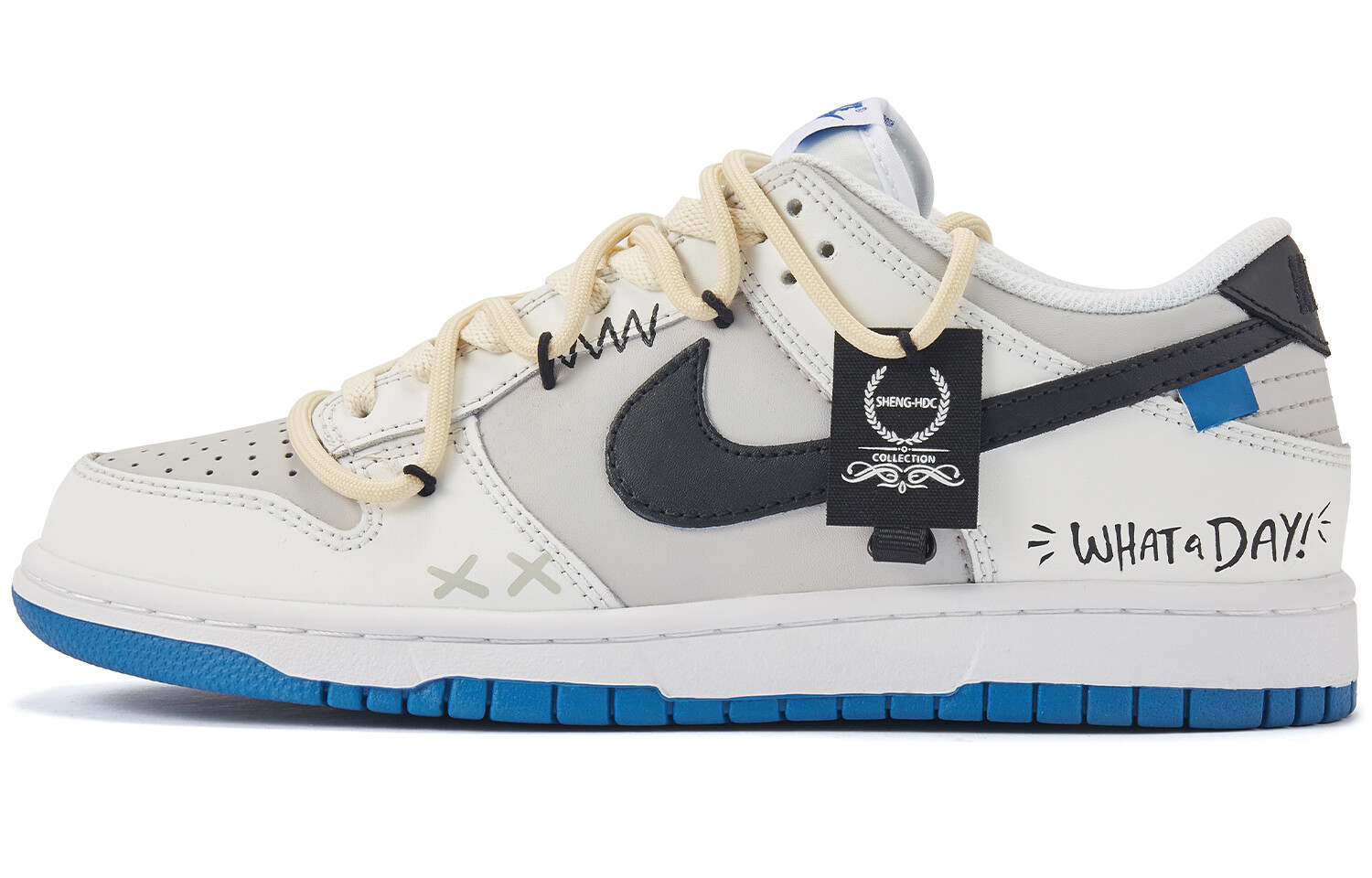 

Кроссовки Nike Dunk Skateboard Shoes Men Low-Top White Gray Blue