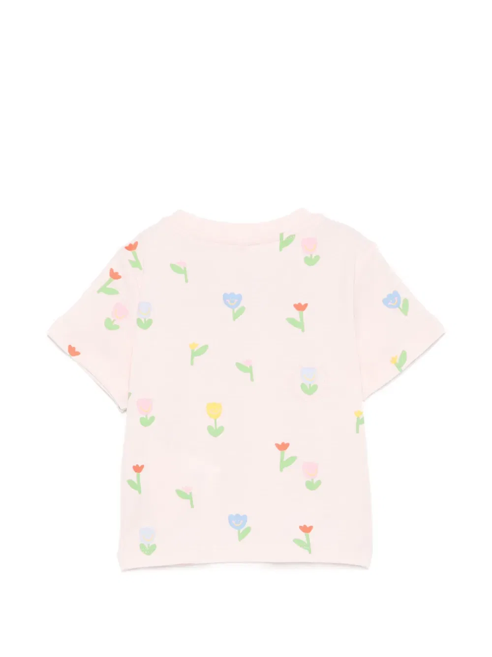 Футболка с цветочным принтом Stella Mccartney Kids, розовый — фото 2