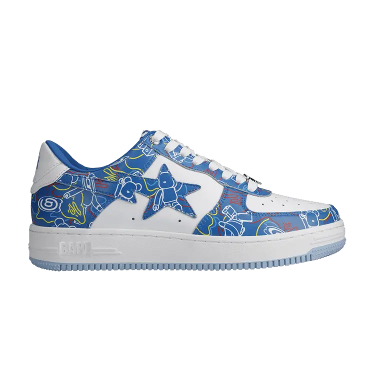 

Кроссовки BAPE Medicom Toy x Bapesta Low M2 Be@r Camo - Blue, синий