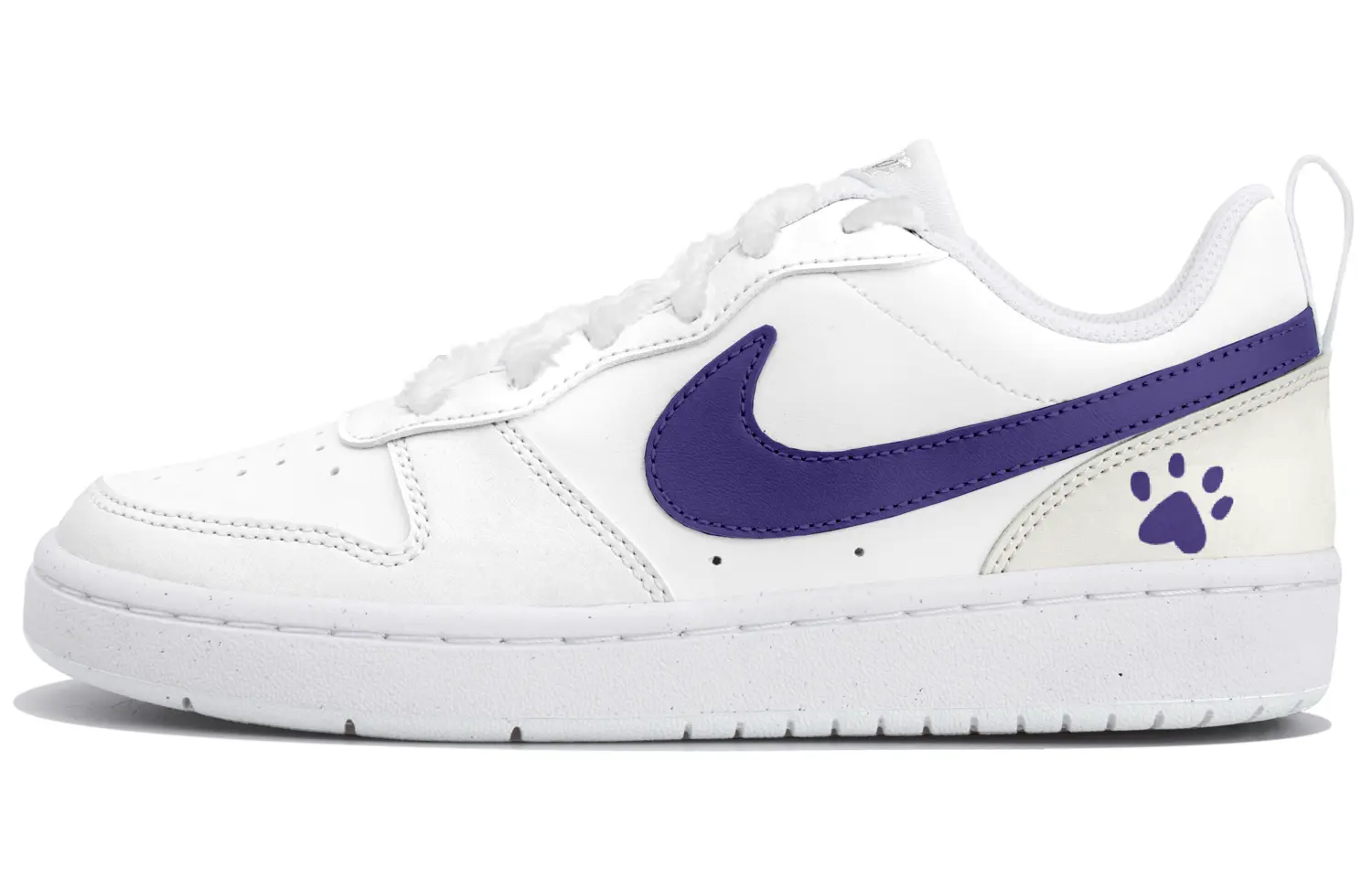 

Nike Кроссовки Court Borough Blue Purple Heart Low top Skateboard Shoes Beige Blue Purple Kids'