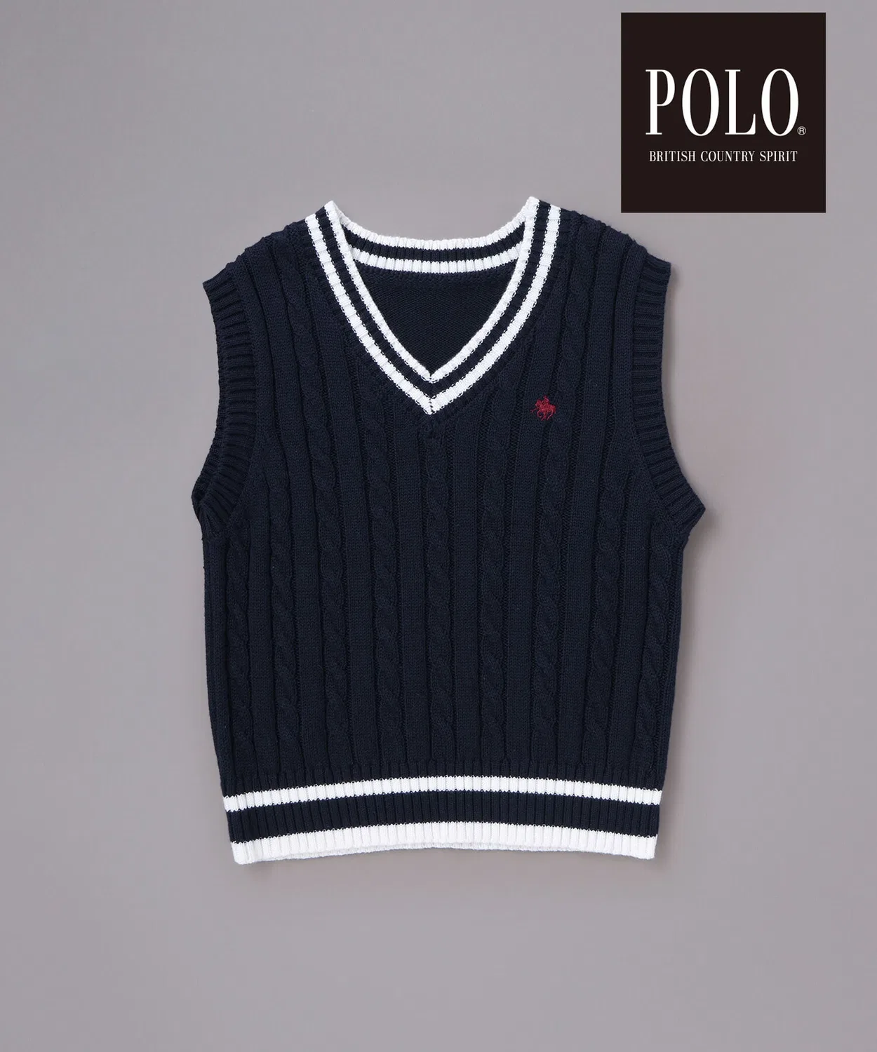 Детский жилет POLO BCS × SLAP SLIP, тёмно-синий