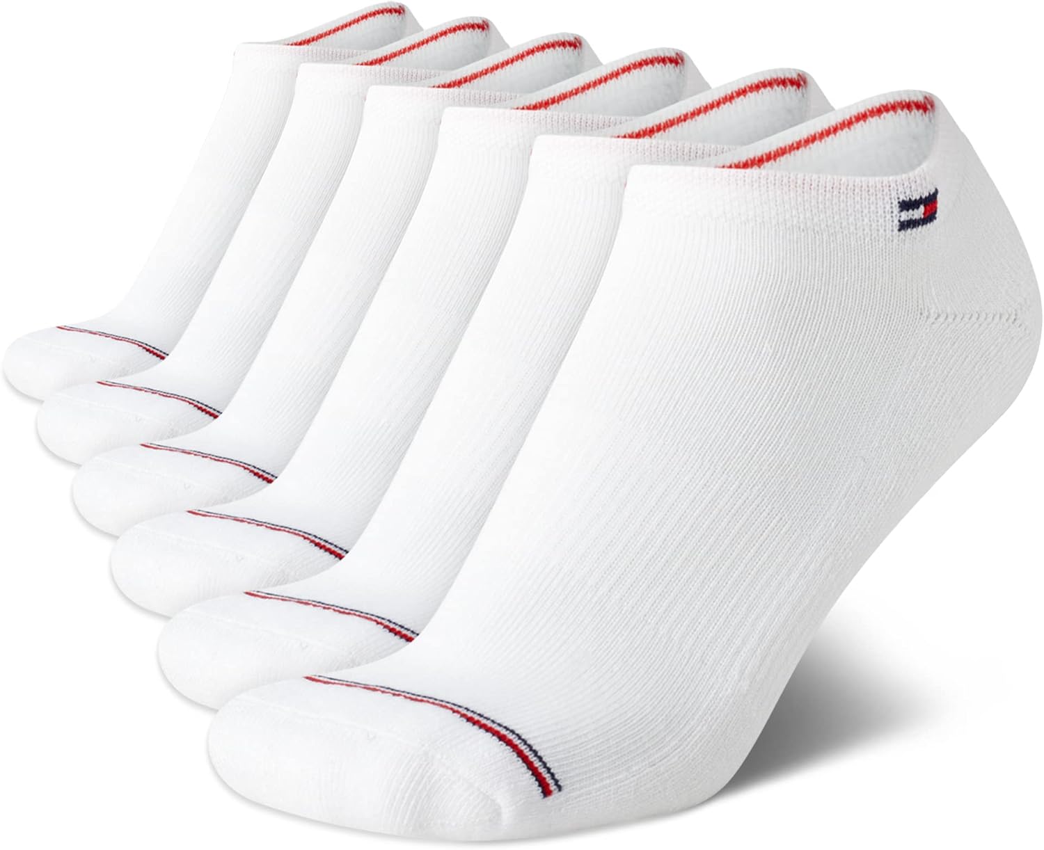 

Женские носки Tommy Hilfiger с низкой посадкой - 6 пар носков Performance Cushioned Comfort, незаметные - спортивные носки для женщин (4-10), White
