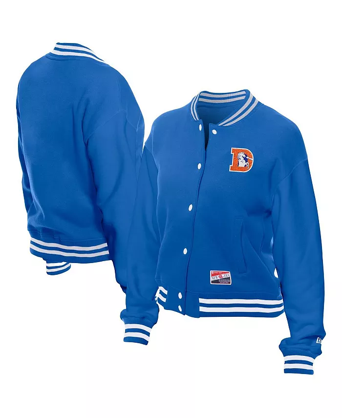 

Женская флисовая куртка Royal Denver Broncos Throwback на кнопках New Era