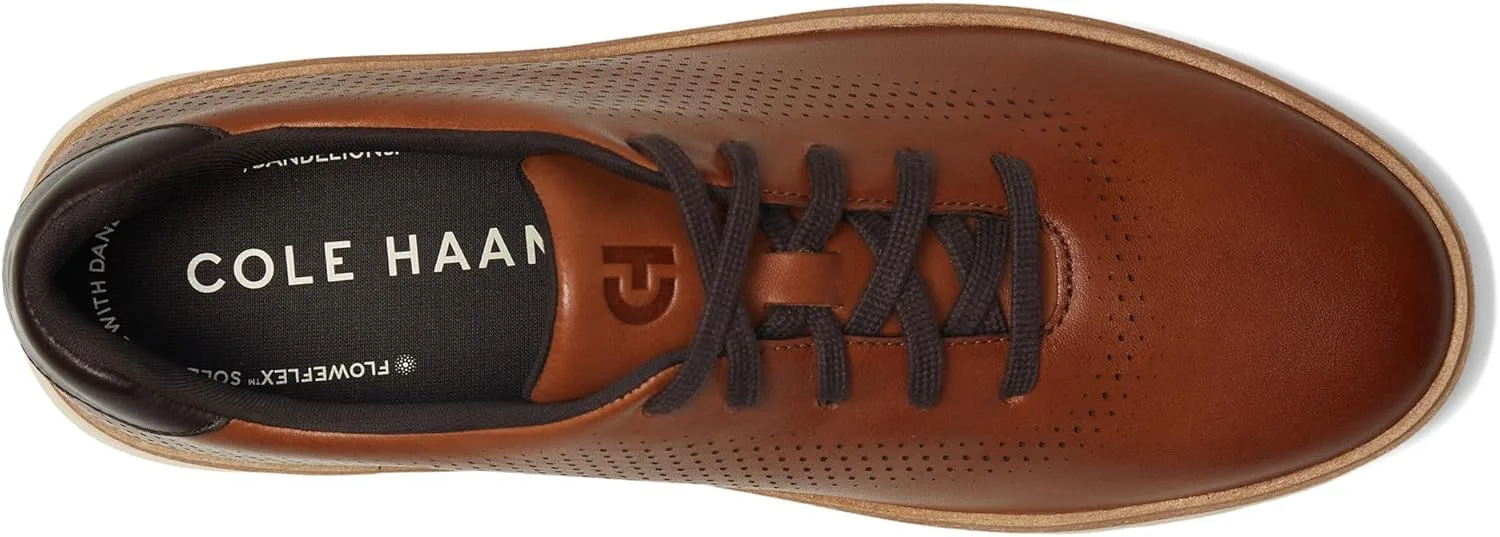Мужские кроссовки Cole Haan Grandpro Featherarc с лазерной перфорацией, светло-коричневый/шоколадный — фото 2