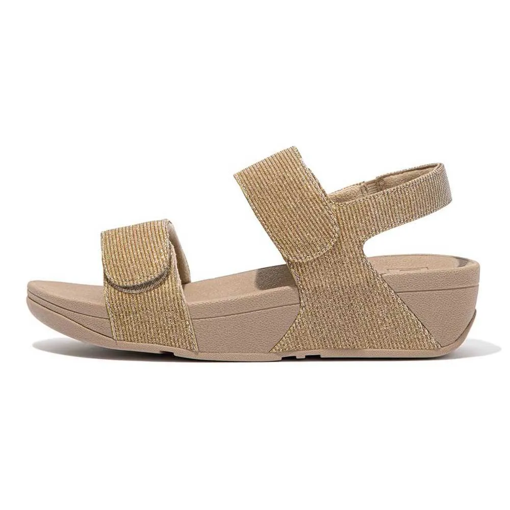 Сандалии Fitflop Lulu Adjustable Shimmerlux Back-Strap, бежевый