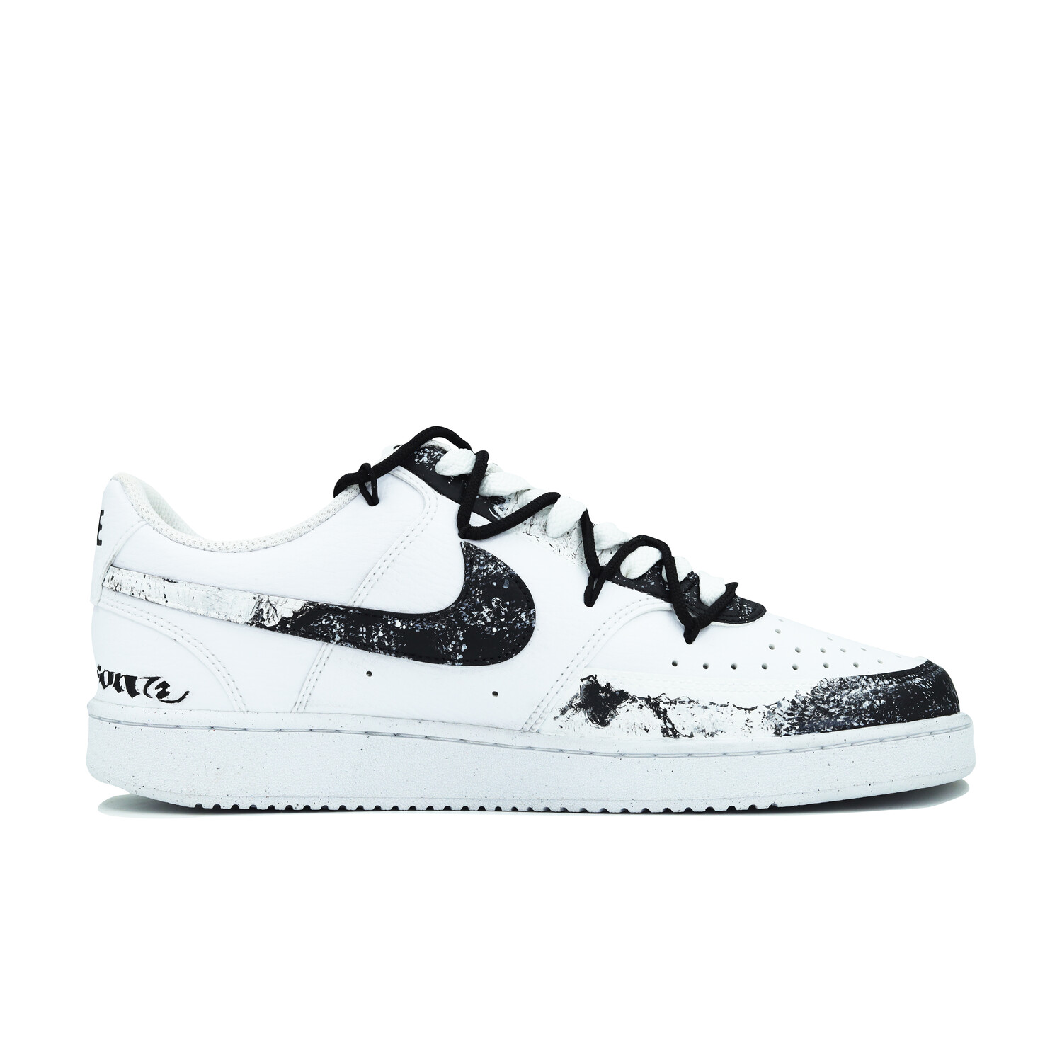 

Кроссовки Nike Court Vision 1 Skateboarding Shoes Men Low-top Black/White/Red, цвет Moonlit shadows