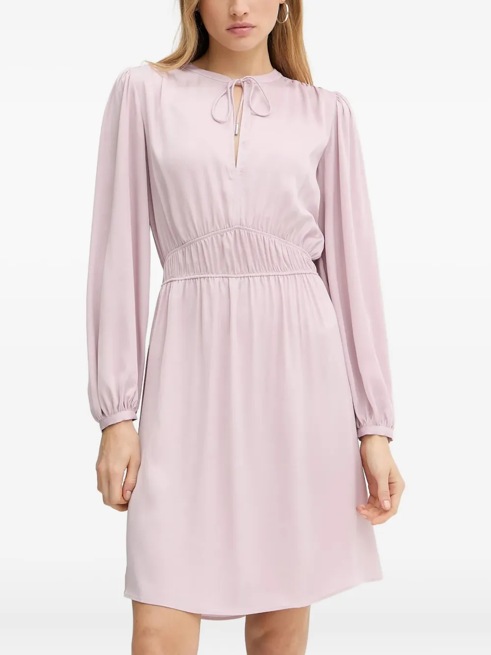 

Платье миди с завязками BOSS, розовый