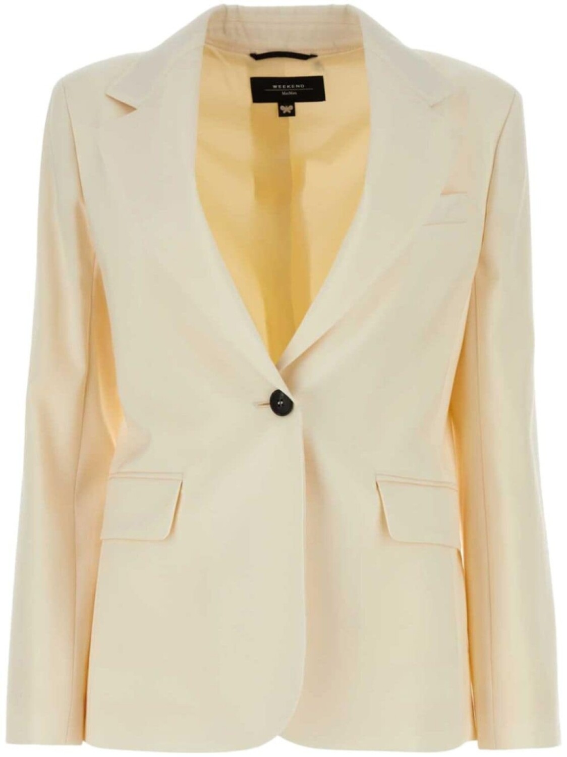 

Weekend Max Mara блейзер из ламинированной шерсти, нейтральный цвет