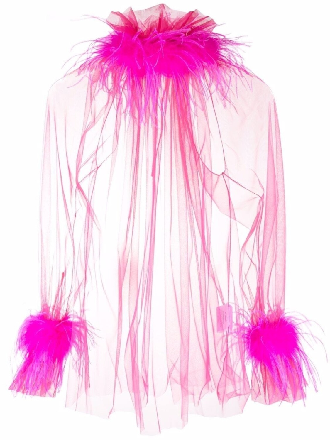 

Styland прозрачная блузка с перьями, розовый