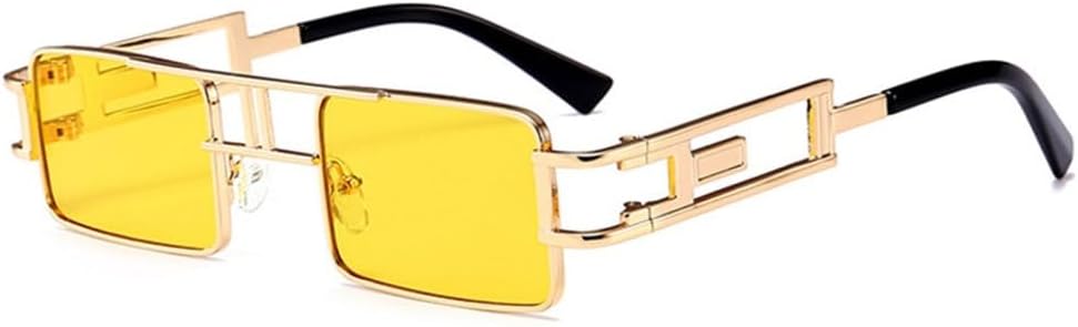 

Солнцезащитные очки MUTYNE в стиле стимпанк для мужчин и женщин, квадратная оправа из сплава, модные ретро-очки для женщин, защита от ультрафиолета UV400, C10 Yellow Lens