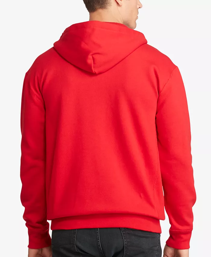 Мужская толстовка с капюшоном на молнии Signature Fleece больших размеров Big & Tall Polo Ralph Lauren, красный — фото 2
