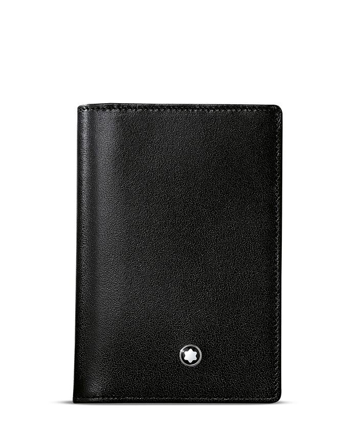 

Кожаная визитница Montblanc Meisterstück с боковой ластовицей, черный