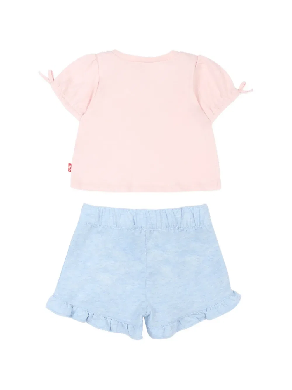 Детская одежда с оборками и аппликацией в виде сердечек Levi'S Kids, розовый — фото 2
