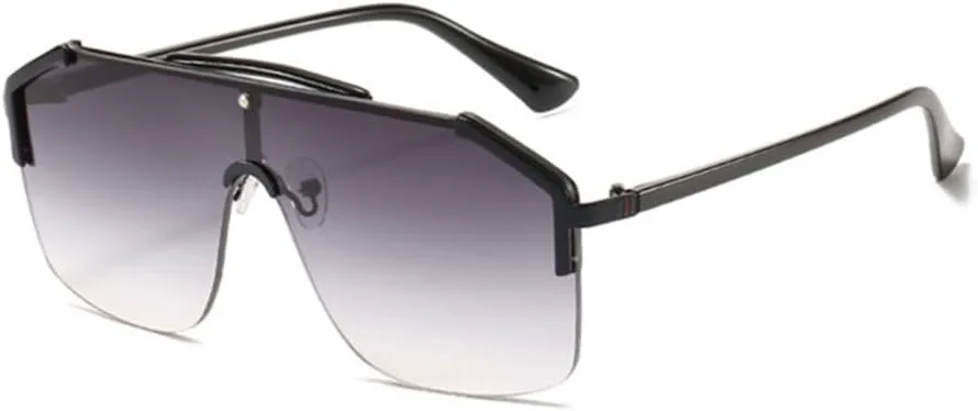 

Солнцезащитные очки в стиле панк без оправы для мужчин и женщин, винтажные солнцезащитные очки для женщин, очки с защитой от УФ-излучения UV400 VFDHN, C2