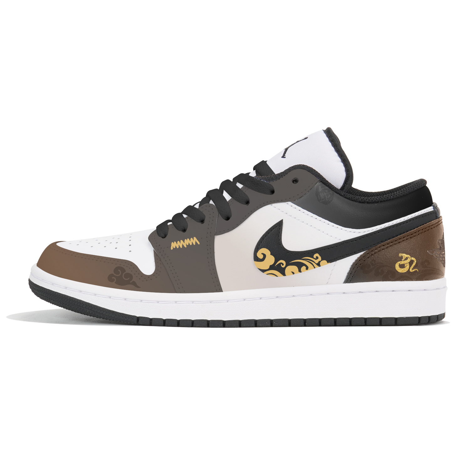 

Jordan Air 1 нескользящие износостойкие низкие винтажные баскетбольные кроссовки мужские brown black