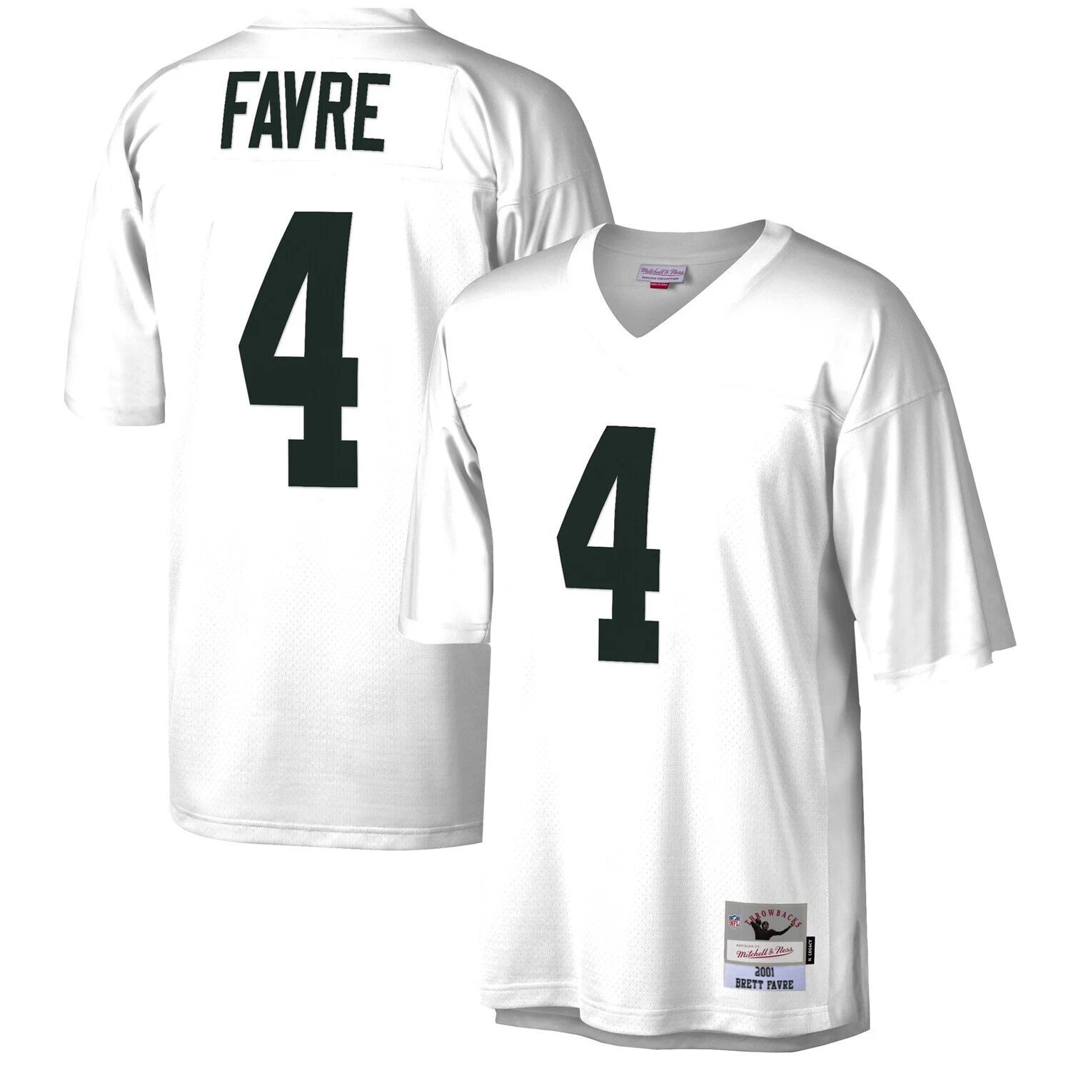 

Мужская белая майка Green Bay Packers Mitchell & Ness Brett Favre 2001 Legacy Replica, Белый, Мужская белая майка Green Bay Packers Mitchell & Ness Brett Favre 2001 Legacy Replica